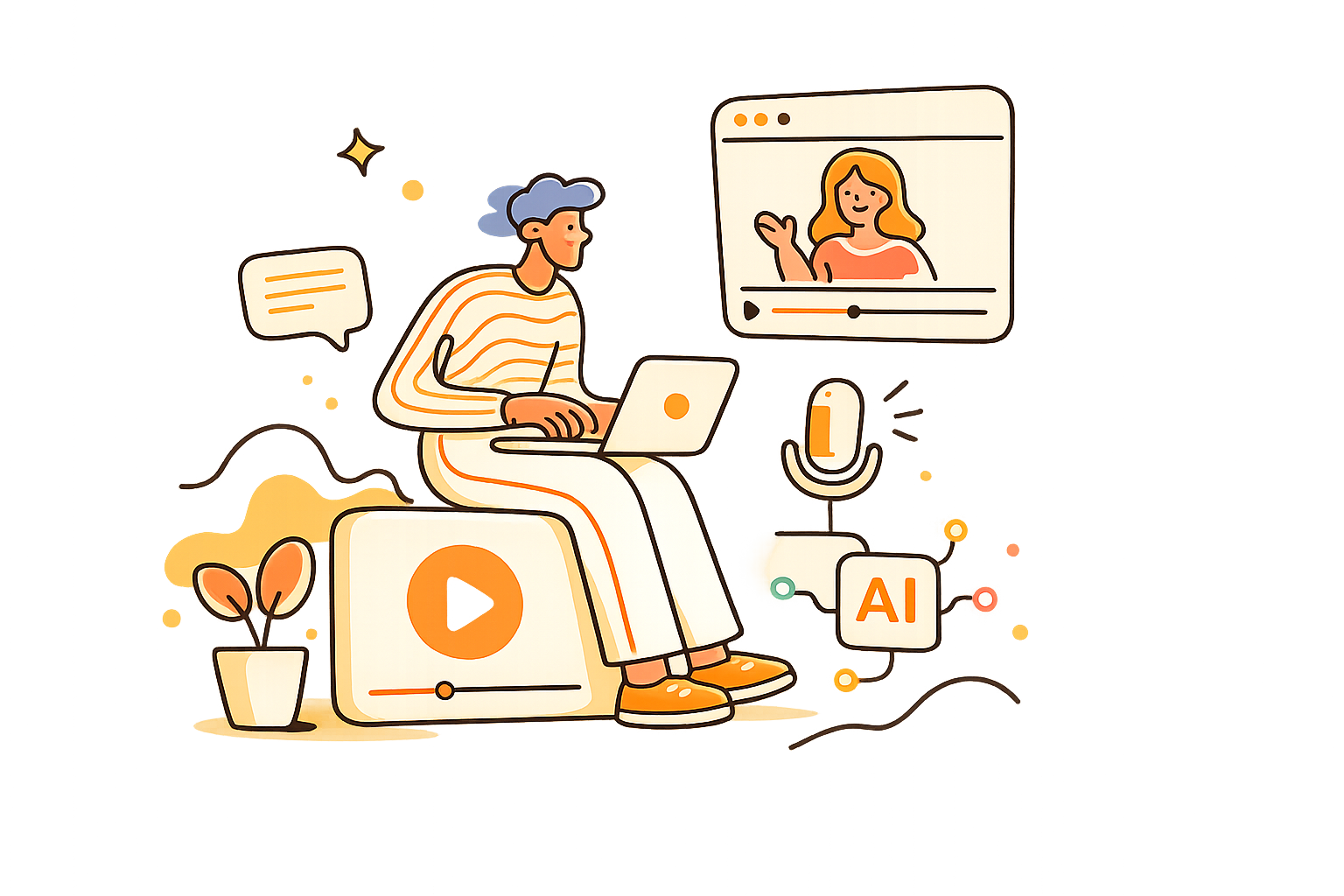 Chat @ B2 Media, an AI concierge chatting with a website visitor and booking them in